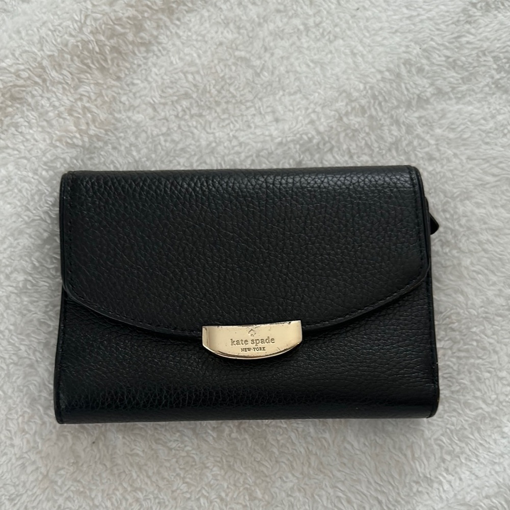 Kate Spade Black Envelope Leather Wallet
